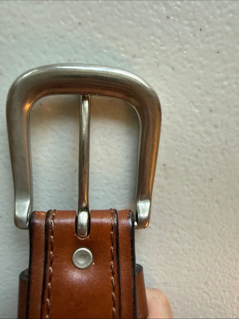 Lauren Ralph Lauren Women’s Classic Brown Leather Belt Silver Buckle Size 38